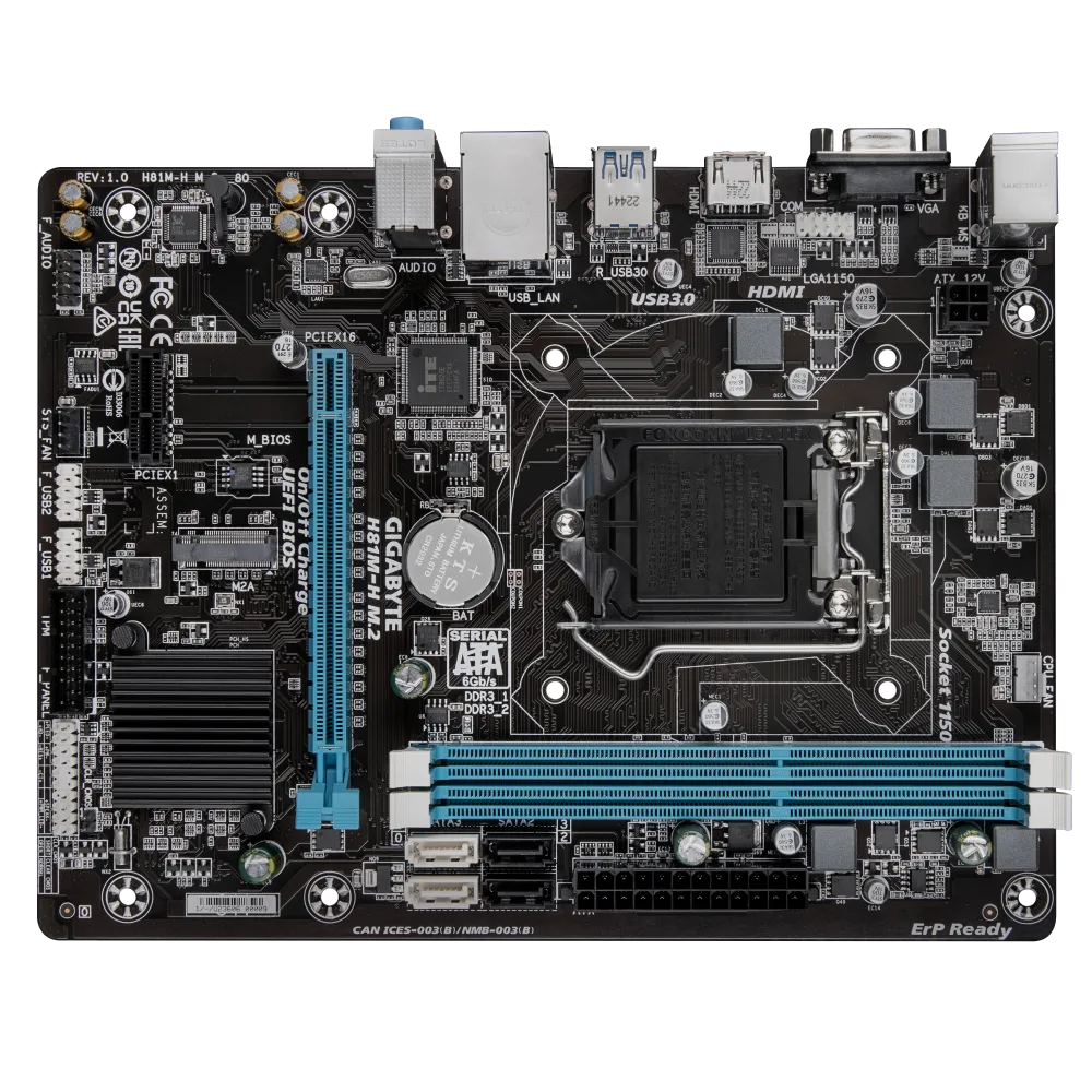 Gigabyte H81M H M.2 DDR3 Motherboard For Intel 4th Gen view 3